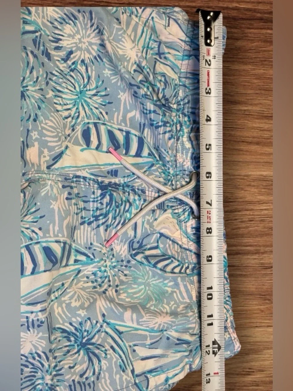 EUC Lilly Pulitzer Boys' Swim Trunks in the sailboat Boca blue